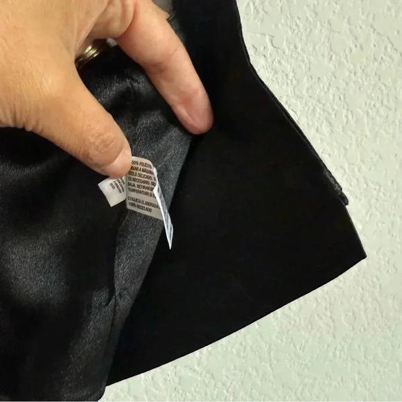 Future Collective Kahlana Barfield Brown Pointed Front Zip Black Bustier Size 0 - Picture 5 of 9